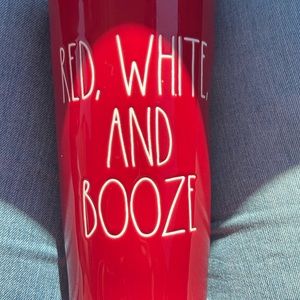 Rae Dunn Red White and Booze Travel Mug